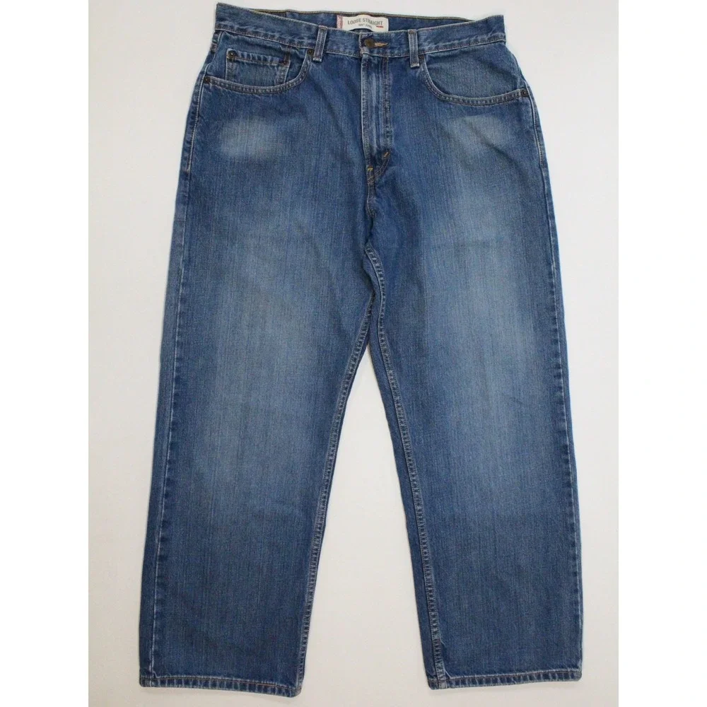 Levi's Jeans 34x29 (Tag 34x30) Blue 569 Loose Straight Fit Denim Pant Skater Y2K